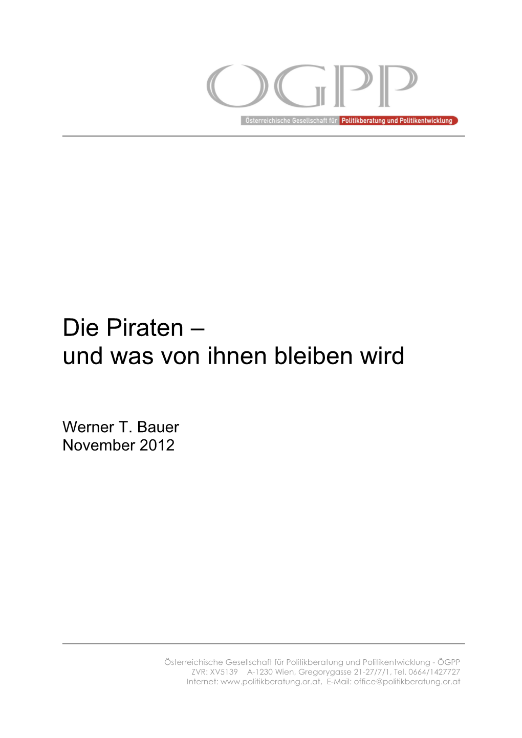 Die Piraten – Und Was Von Ihnen Bleiben Wird