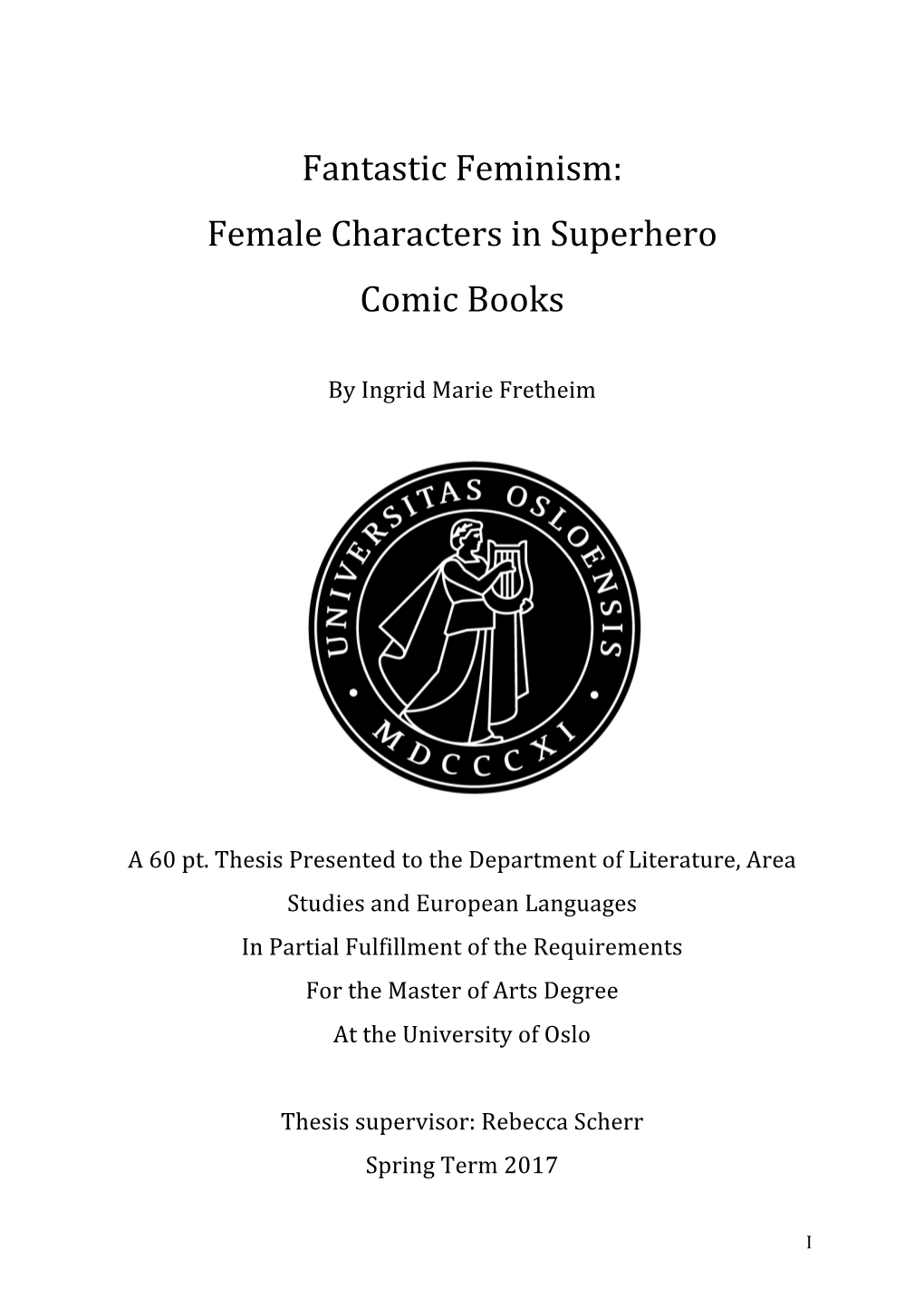 Female Characters in Superhero Comic Books