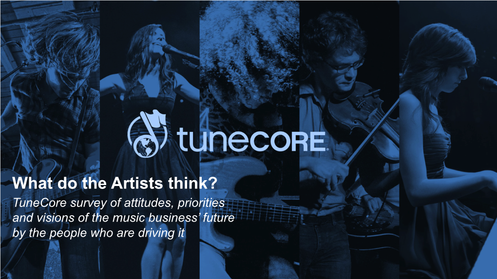 What Do the Artists Think? Tunecore Survey of Attitudes, Priorities and Visions of the Music Business’ Future by the People Who Are Driving It About the Survey