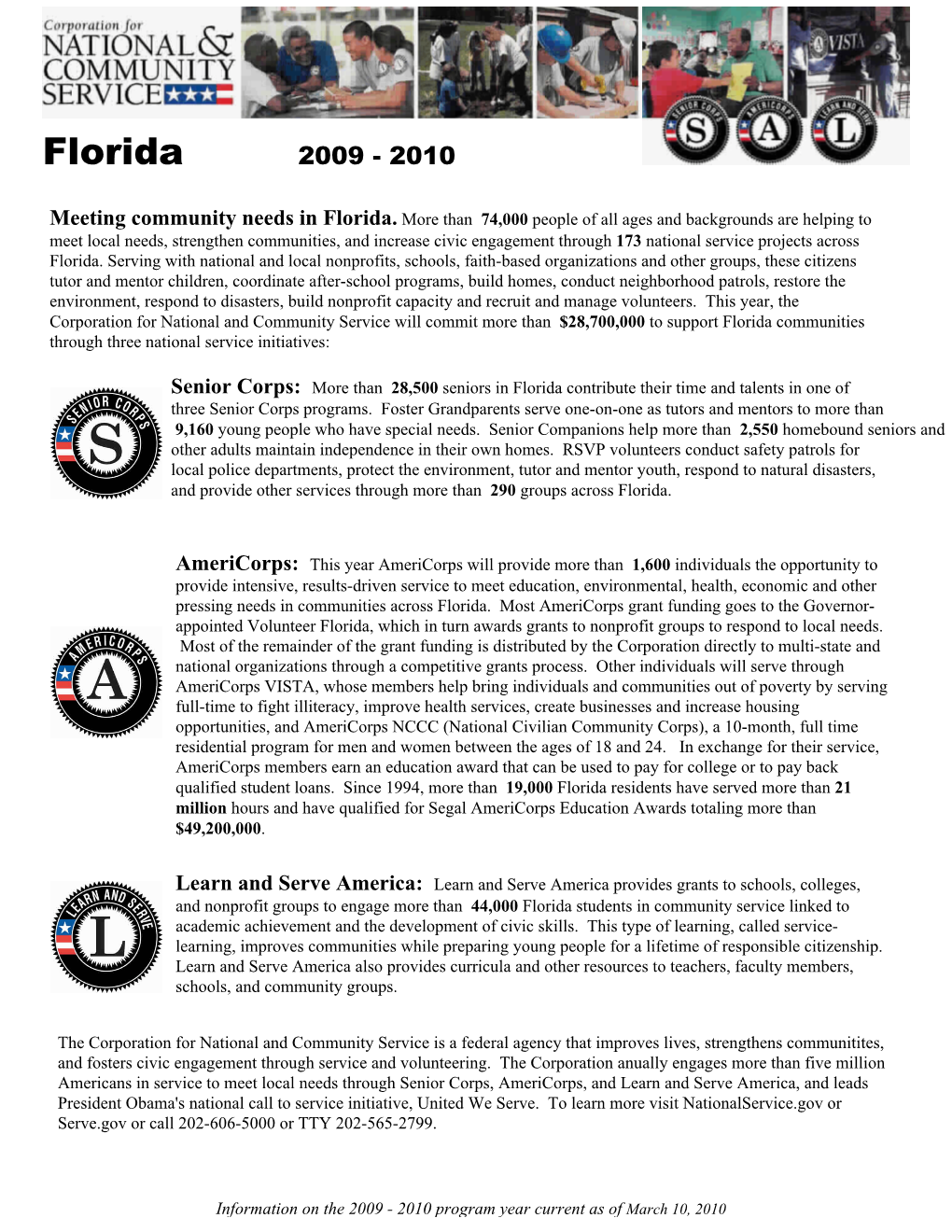 Florida 2009 - 2010
