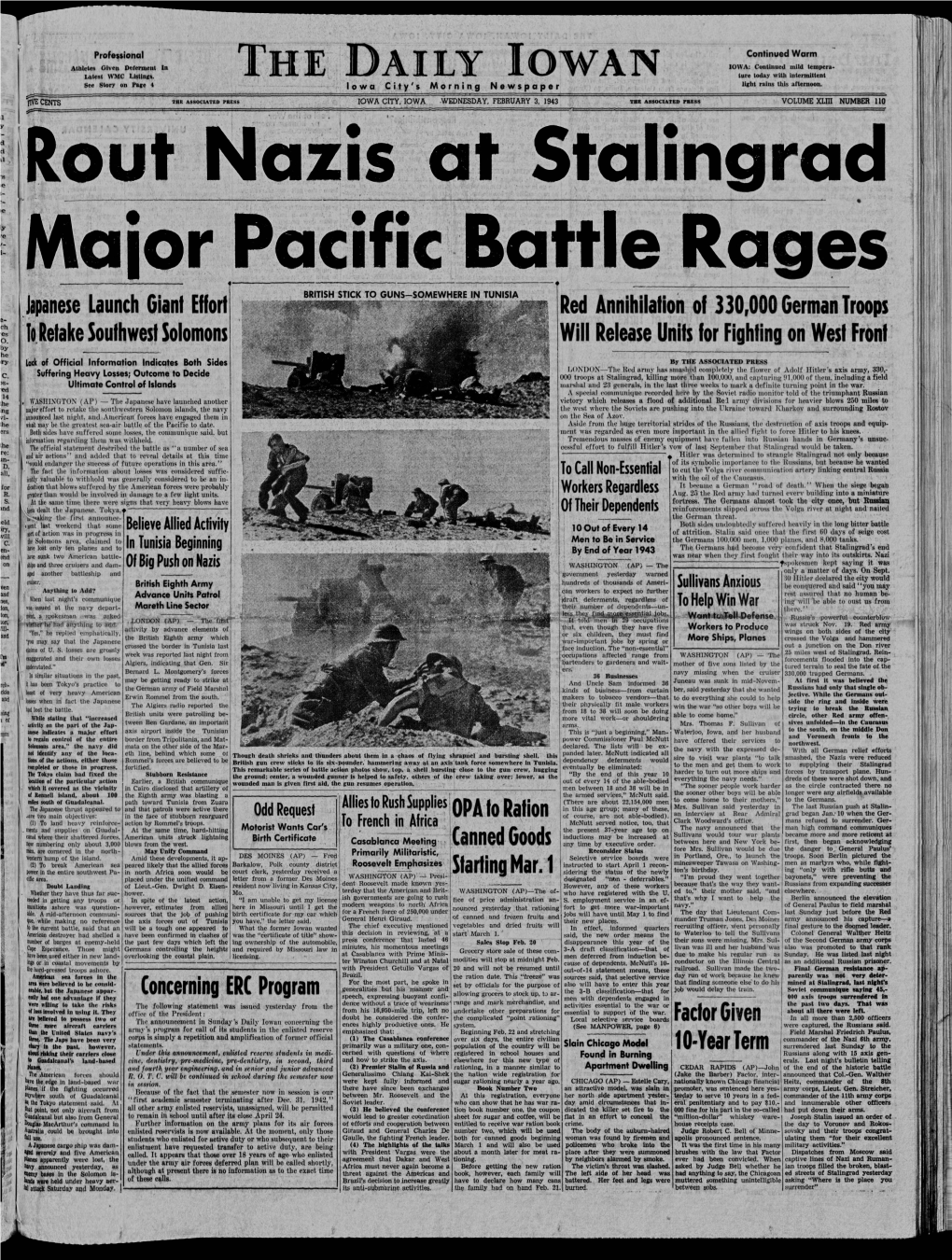 Daily Iowan (Iowa City, Iowa), 1943-02-03