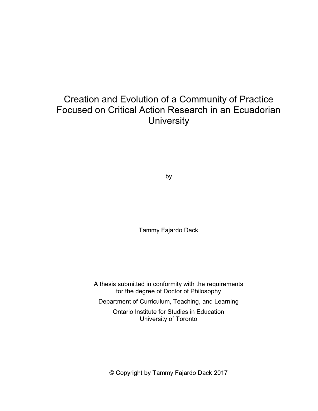 Creation and Evolution of a Community of Practice Focused on Critical Action Research in an Ecuadorian University