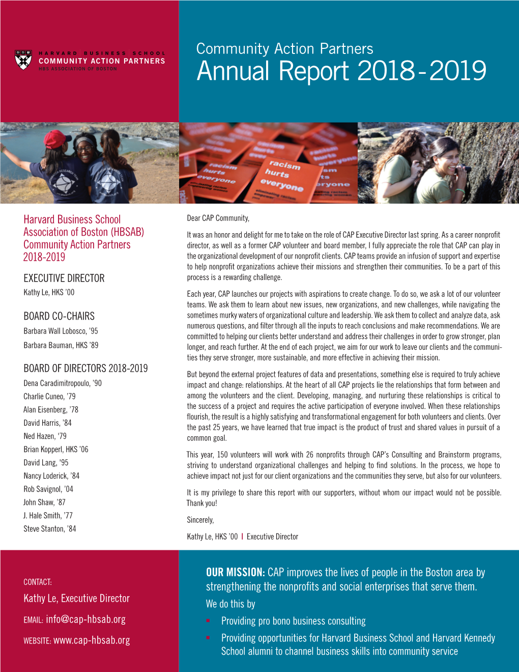 Community Action Partners Annual Report 2018- 2019