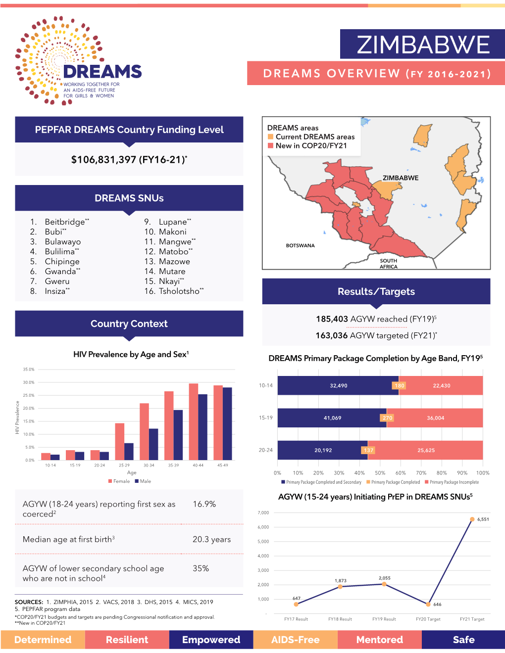 DREAMS Fact Sheet ZIMBABWE