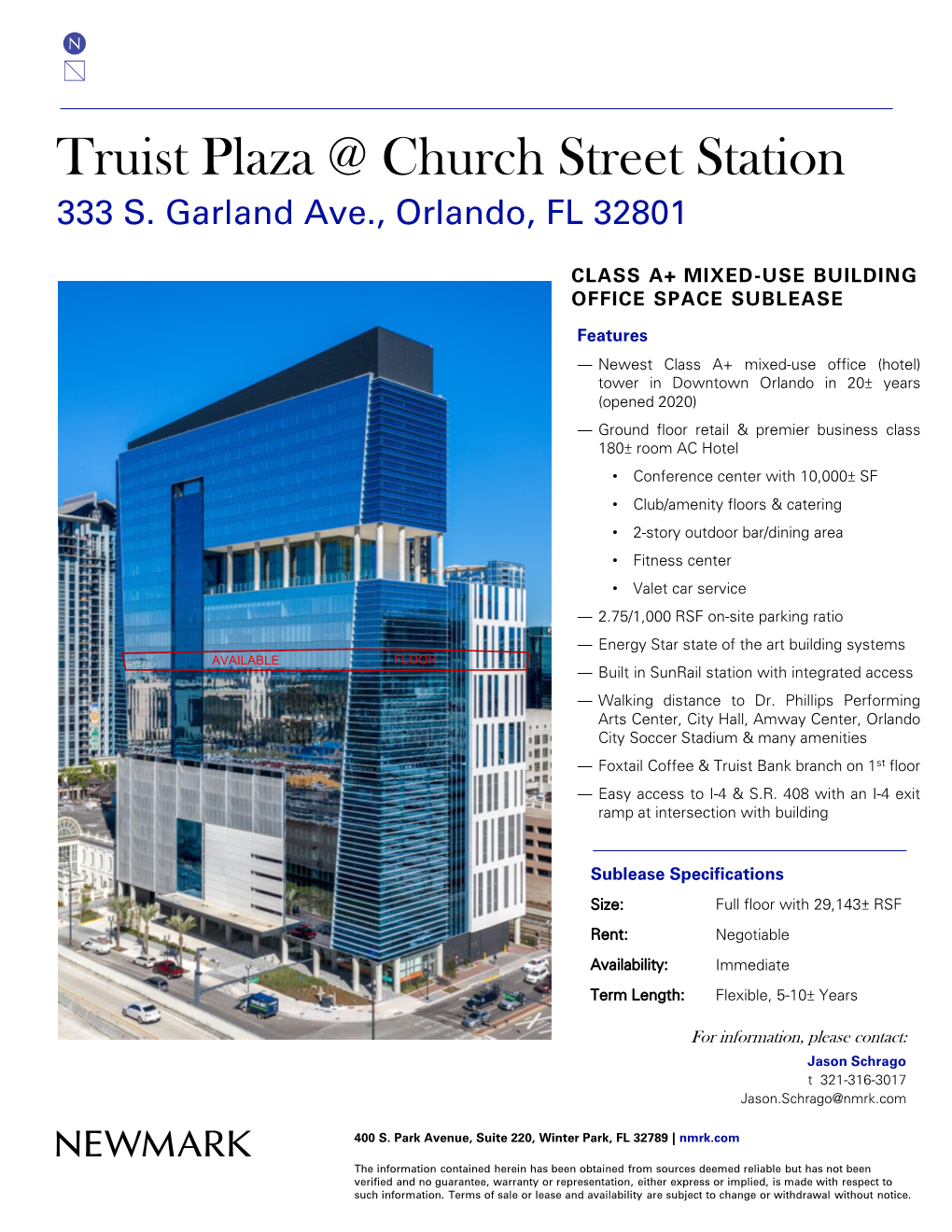 Truist Plaza @ Church Street Station 333 S