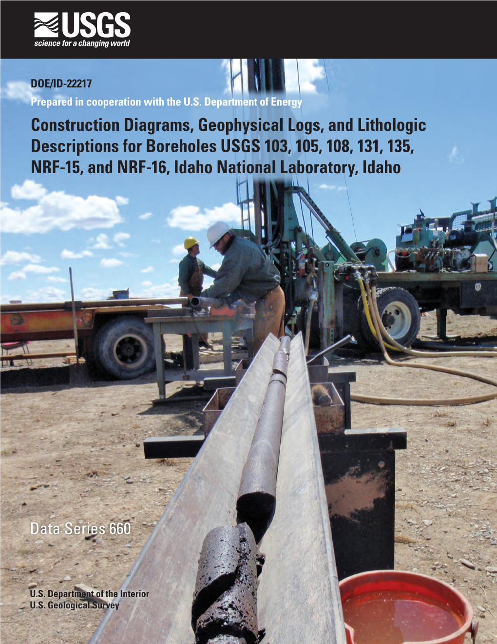 Construction Diagrams, Geophysical Logs, and Lithologic Descriptions for Boreholes USGS 103, 105, 108, 131, 135, NRF-15, and NRF-16, Idaho National Laboratory, Idaho