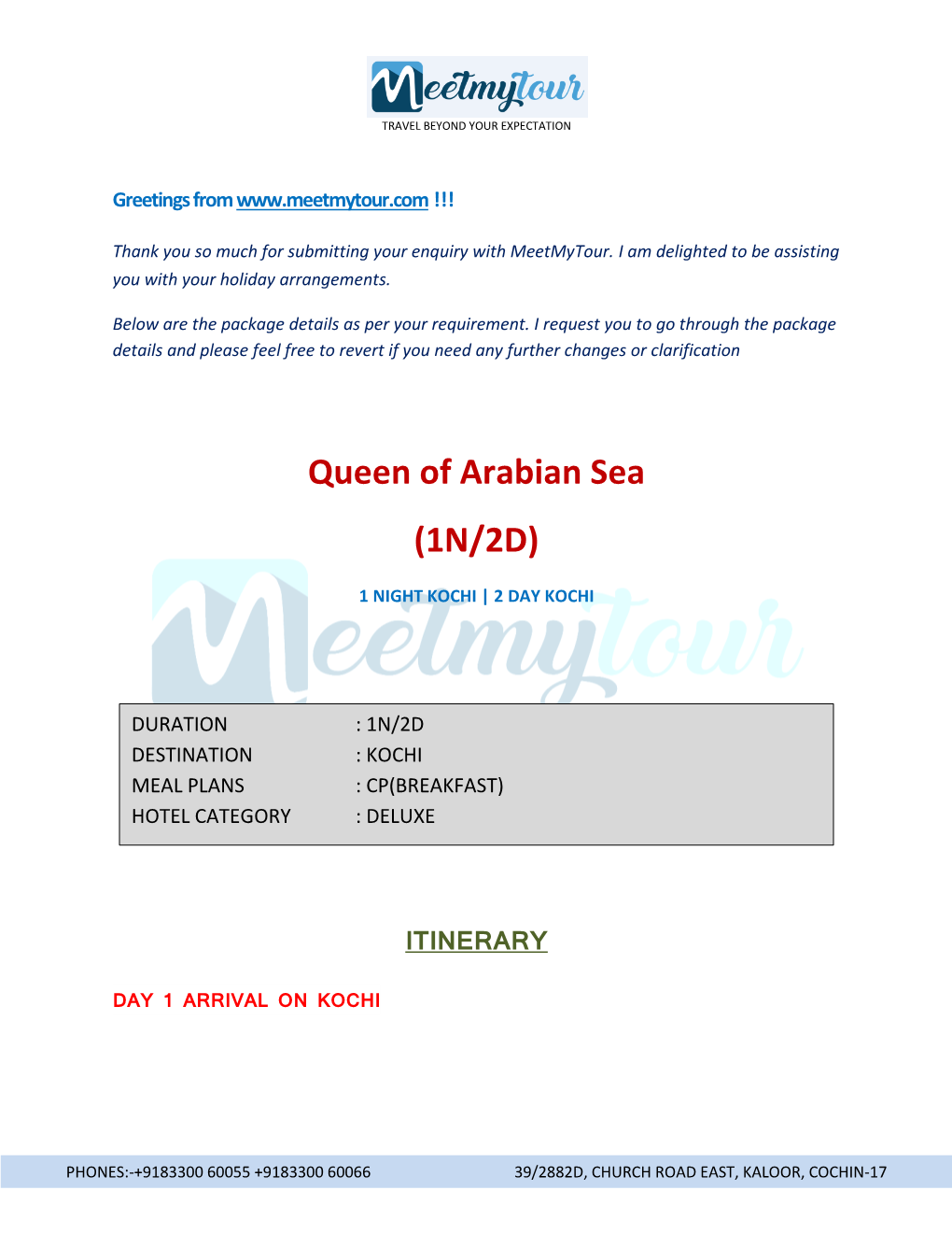 Queen of Arabian Sea (1N/2D)