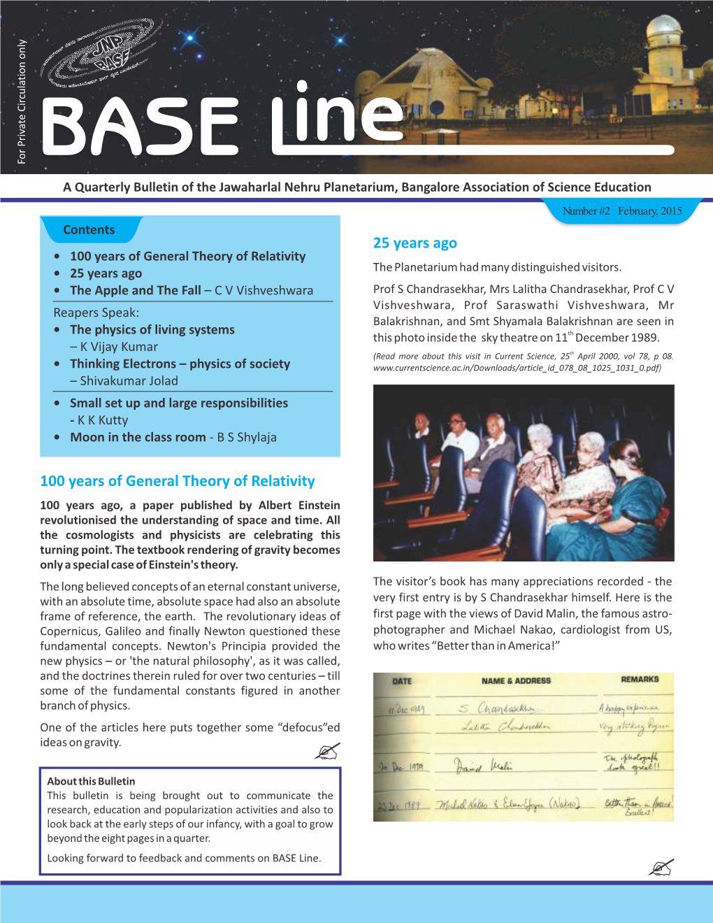 BASE News Letter Feb 2015