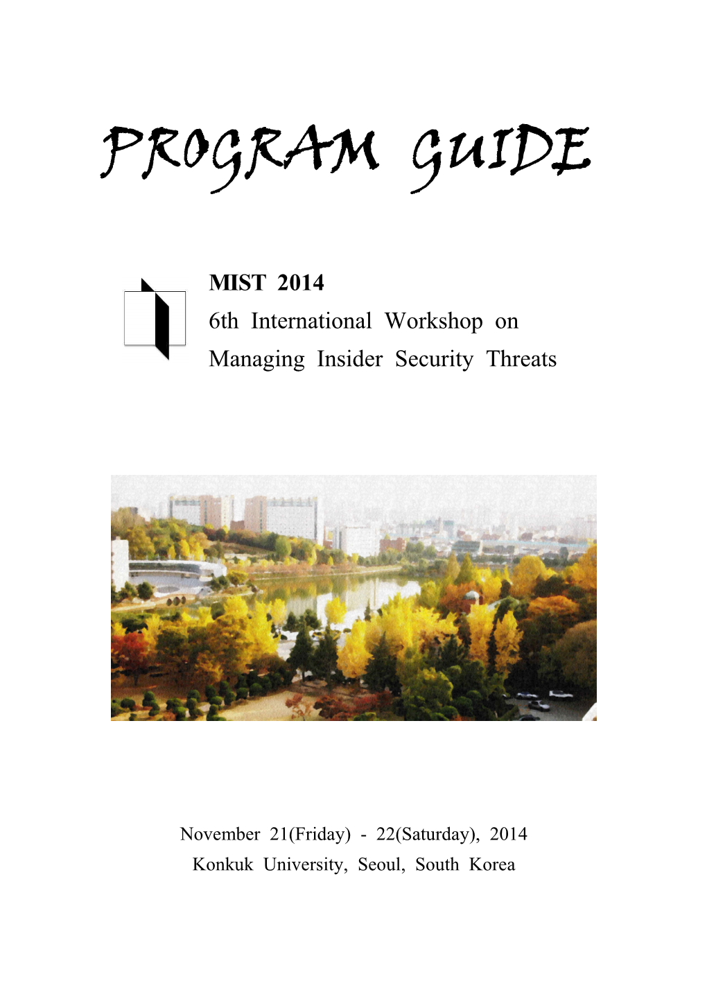 Konkuk University, Seoul, South Korea Table of Contents