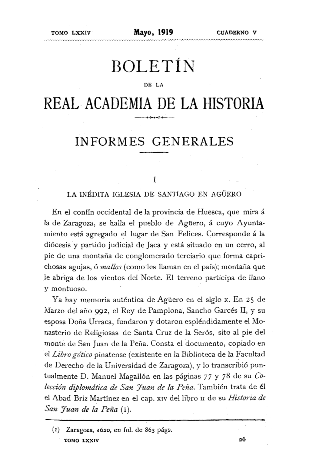 Pdf La Inédita Iglesia De Santiago En Agüero / Ricardo Del Arco Leer Obra