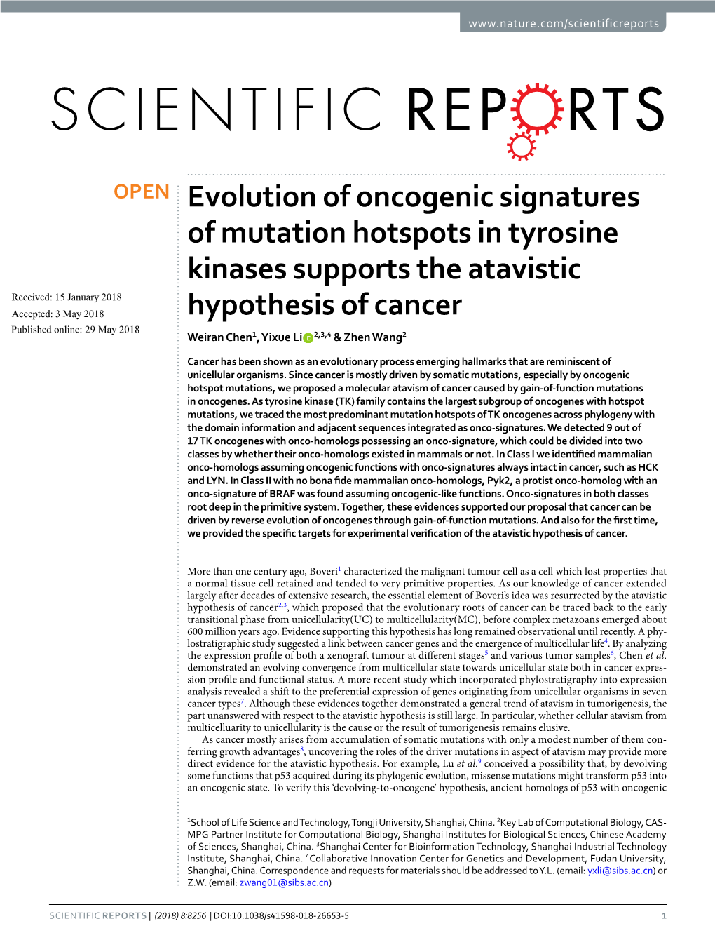 Evolution of Oncogenic Signatures of Mutation Hotspots in Tyrosine