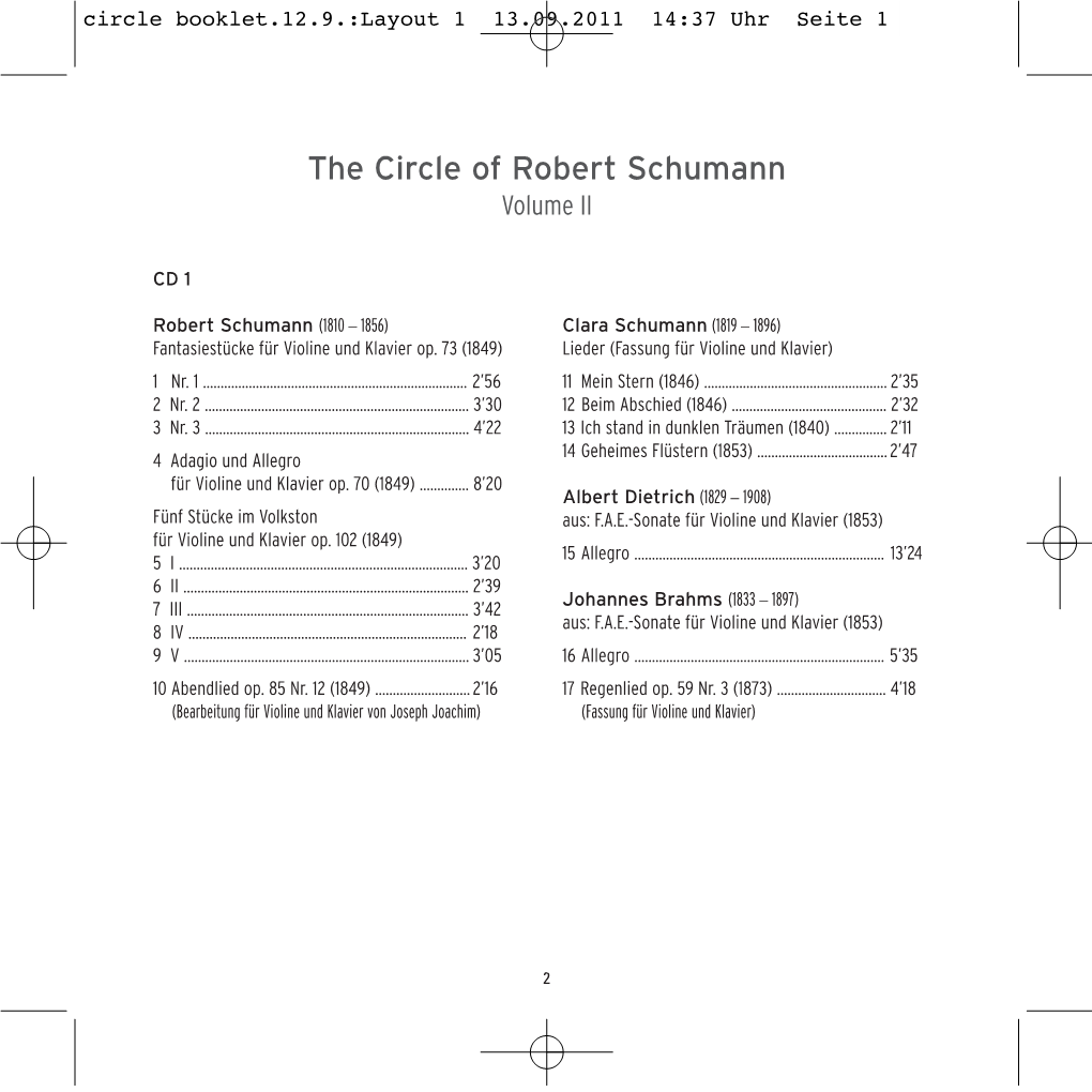 Circle Booklet.12.9.:Layout 1 13.09.2011 14:37 Uhr Seite 1