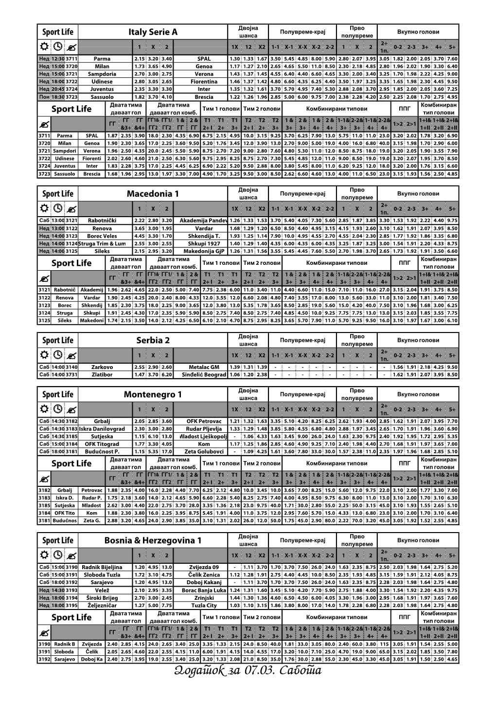 Dodatok Za 07.03. Sabota