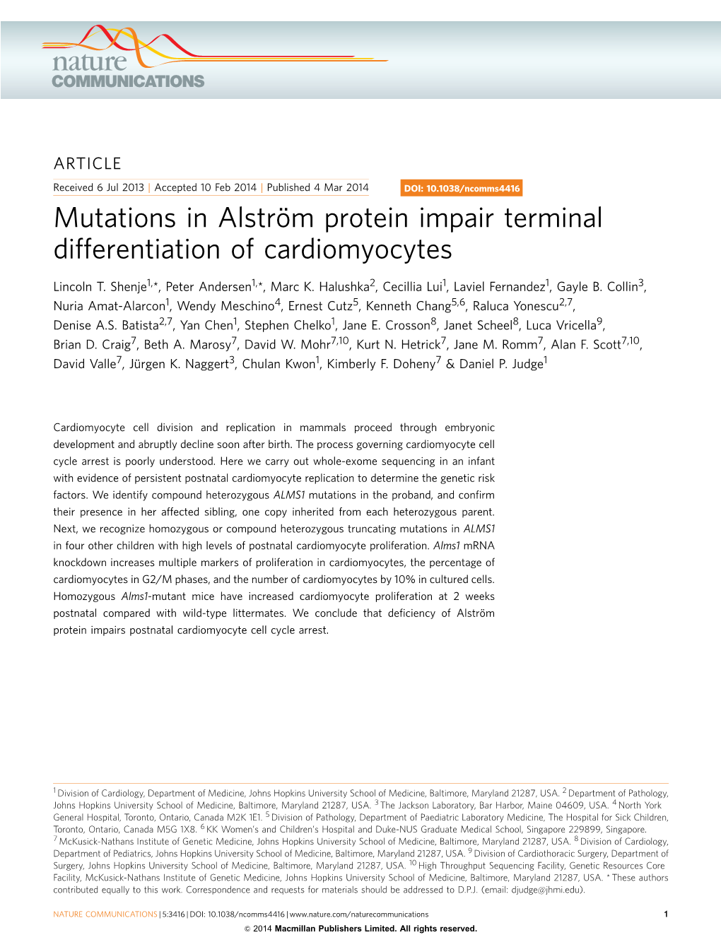 M Protein Impair Terminal Differentiation of Cardiomyocytes