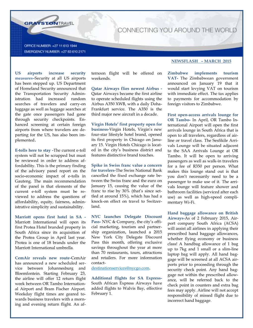 Download Newsflash – MARCH