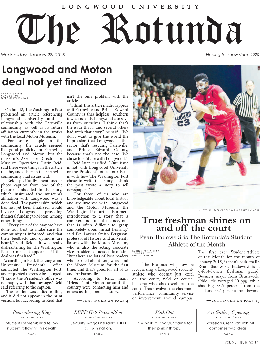 Longwood and Moton Deal Not Yet Finalized True Freshman Shines On