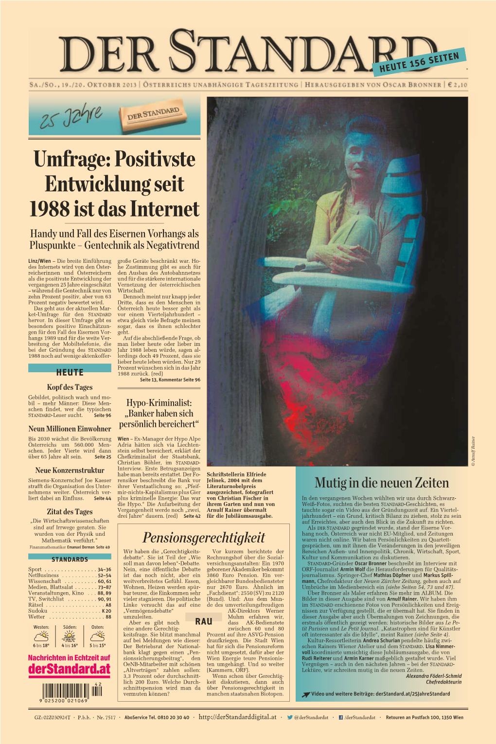 Umfrage: Positivste Entwicklung Seit 1988 Ist Das Internet Handy Und Fall Des Eisernen Vorhangs Als Pluspunkte – Gentechnik Als Negativtrend