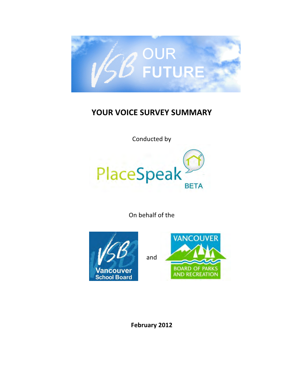 VSB Your Voice Survey Summary Report