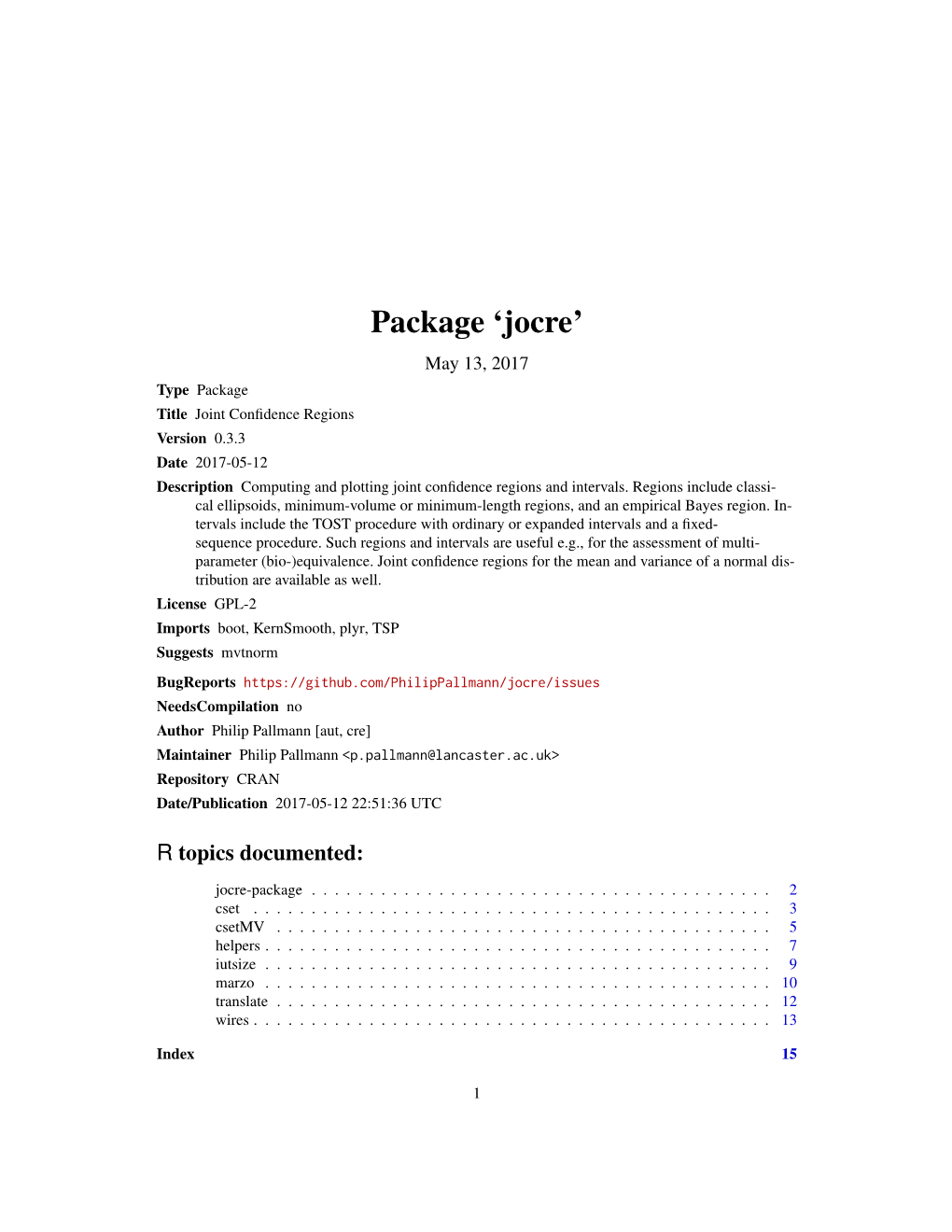 Package 'Jocre'