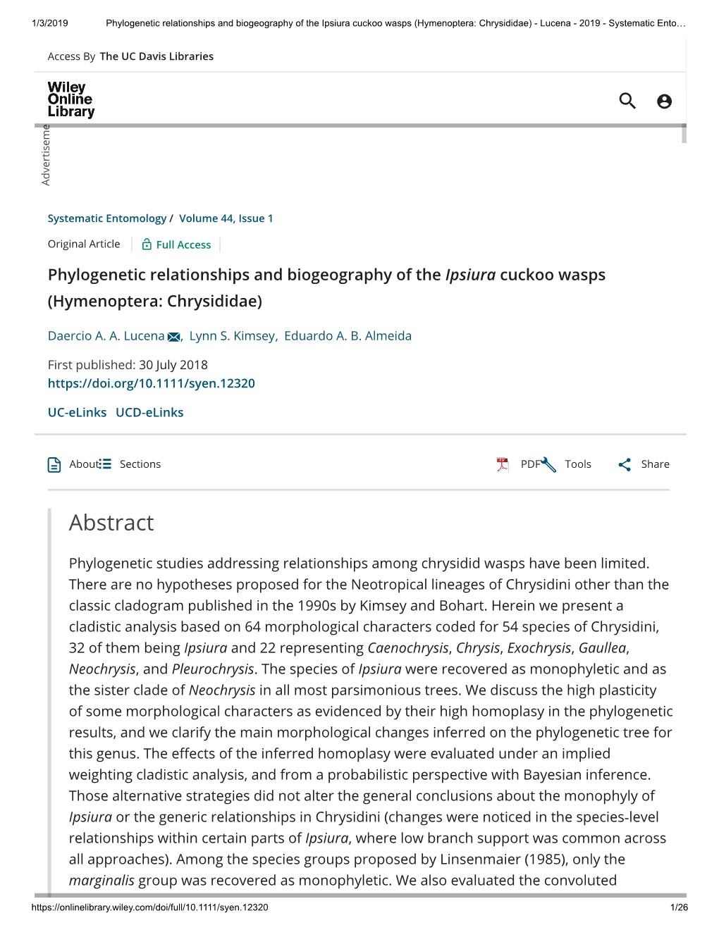 Phylogenetic Analyses