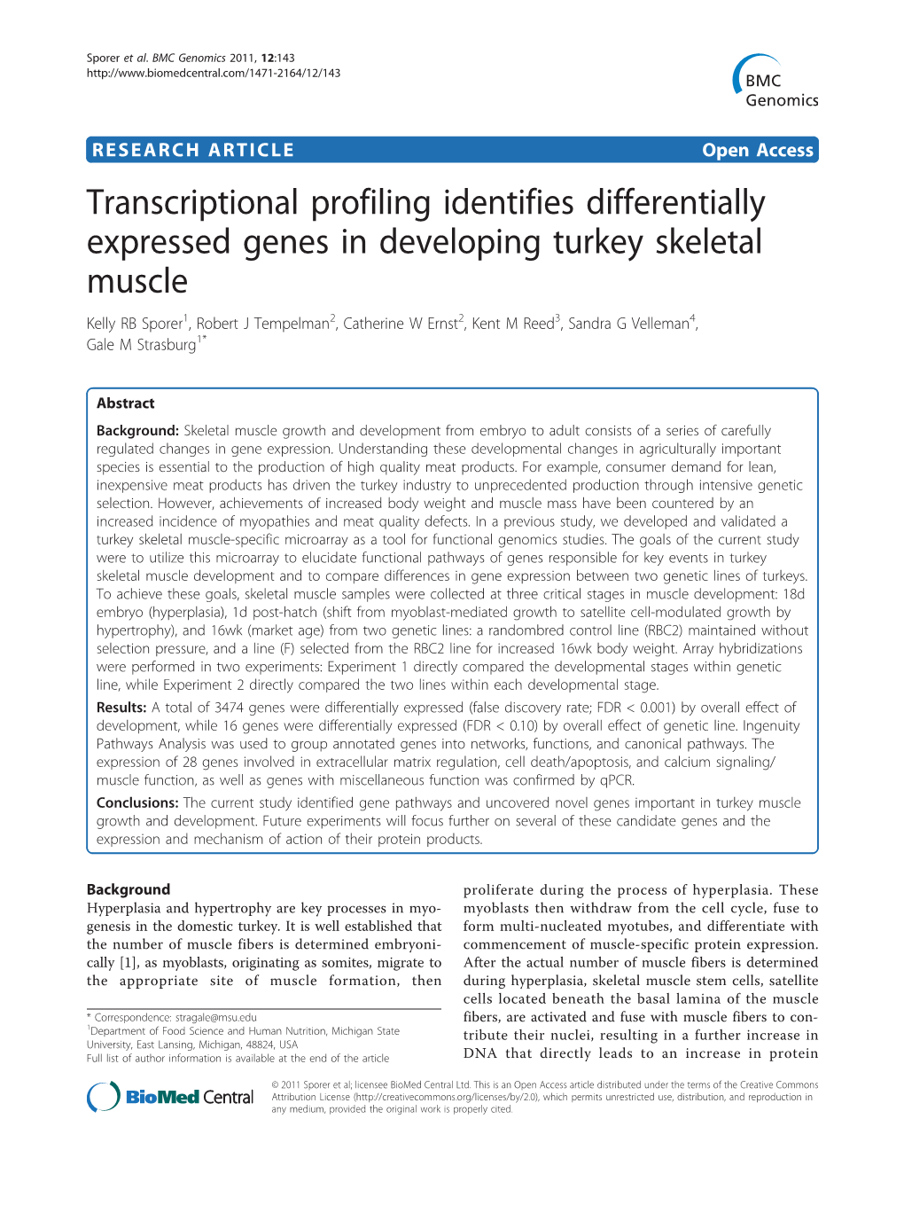 Transcriptional Profiling Identifies Differentially Expressed Genes In