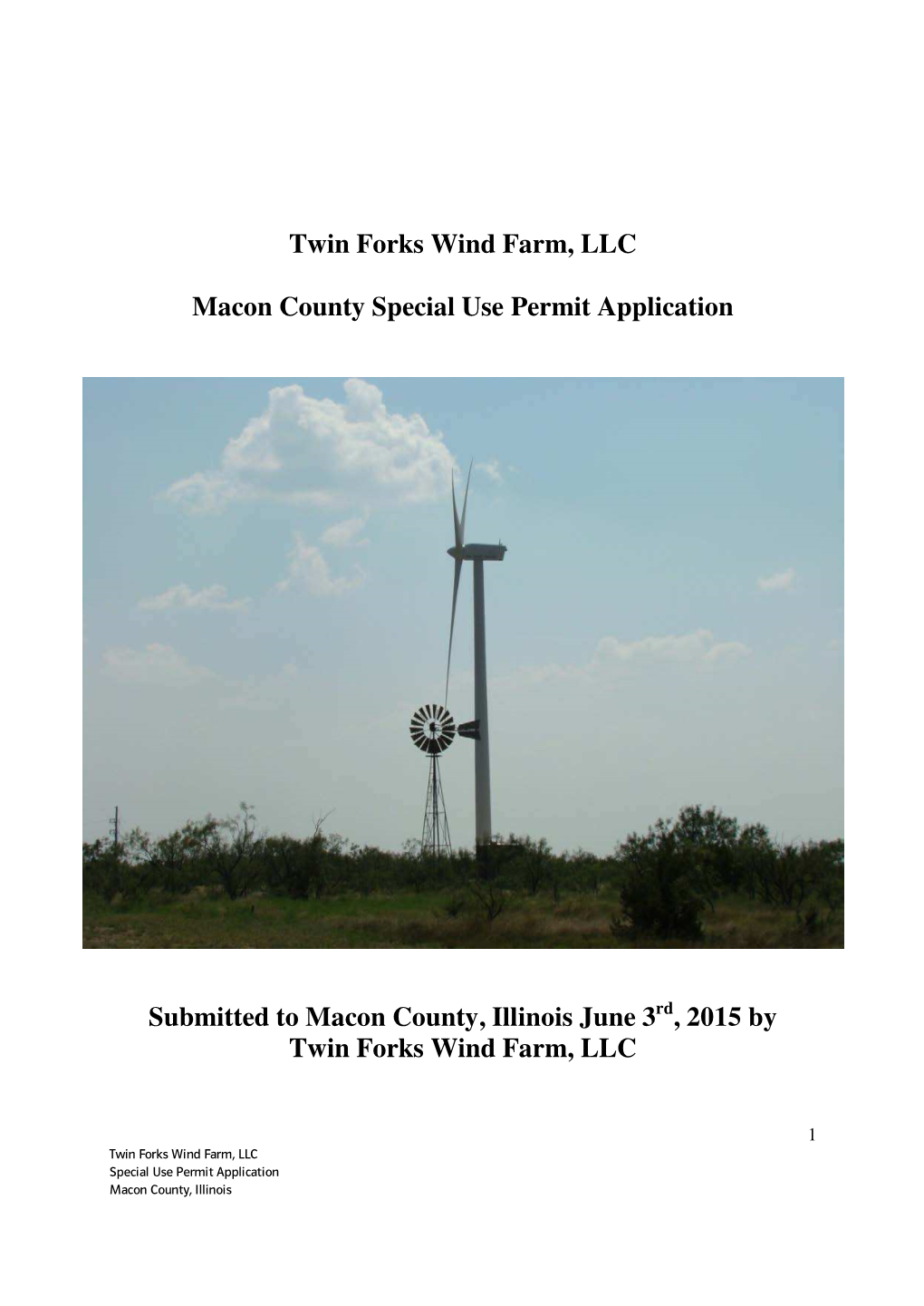 Twin Forks Wind Farm, LLC Macon County Special Use Permit
