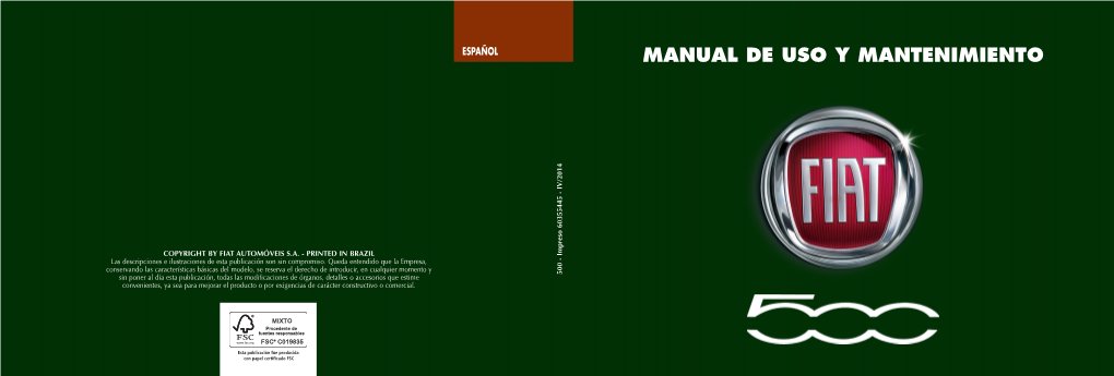 Manual De Uso Y Mantenimiento