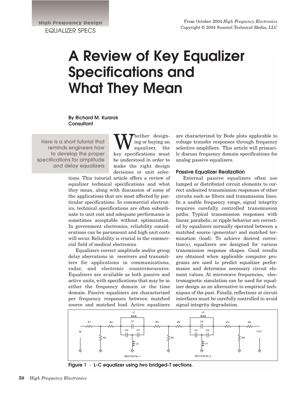 A Review of Key Equalizer Specifications and What They Mean