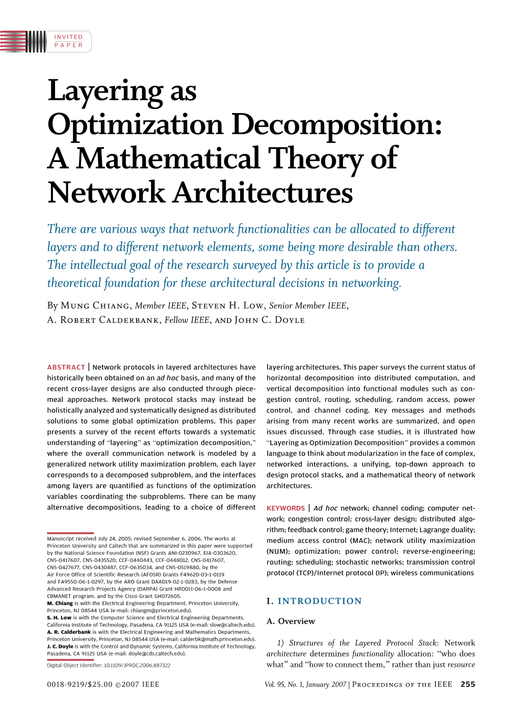 Layering As Optimization Decomposition: a Mathematical