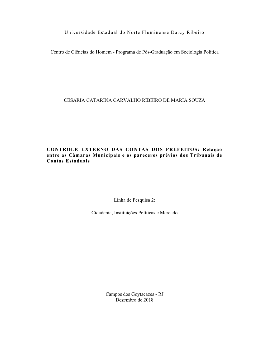 Relação Entre As Câmaras Municipais E Os Pareceres Prévios Dos Tribunais De Contas Estaduais