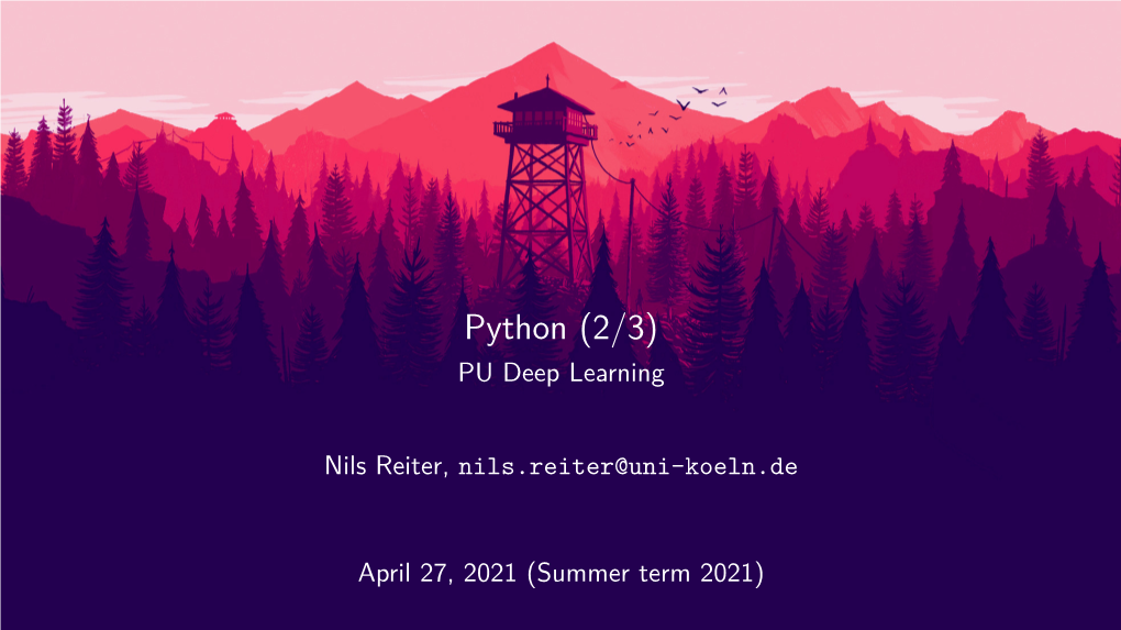 Python (2/3) PU Deep Learning