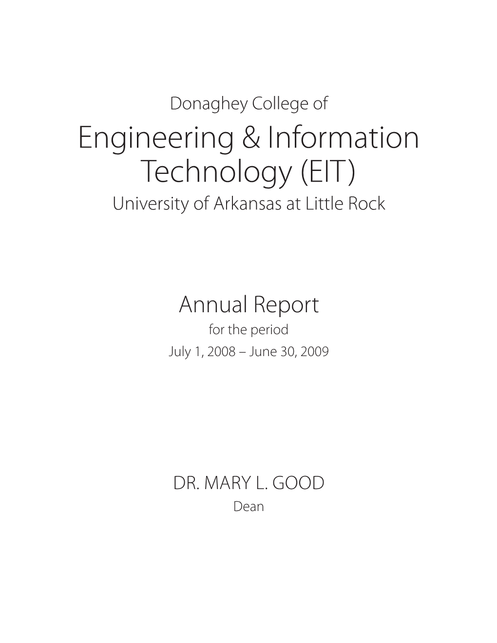 Engineering & Information Technology (EIT)