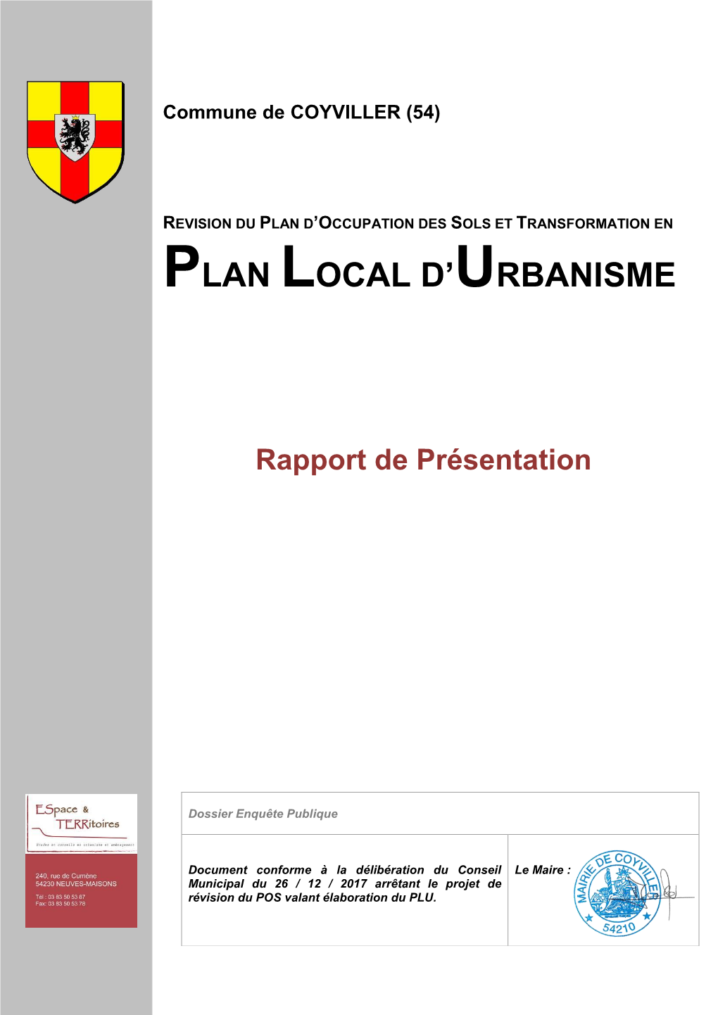 Plan Local D'urbanisme