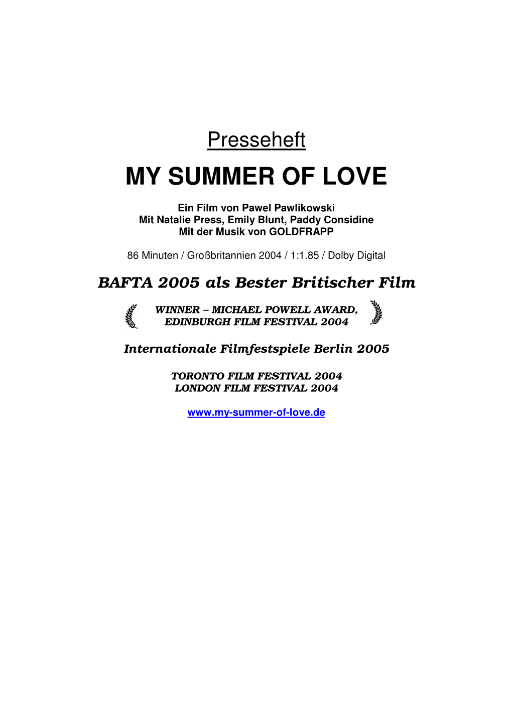 My Summer of Love