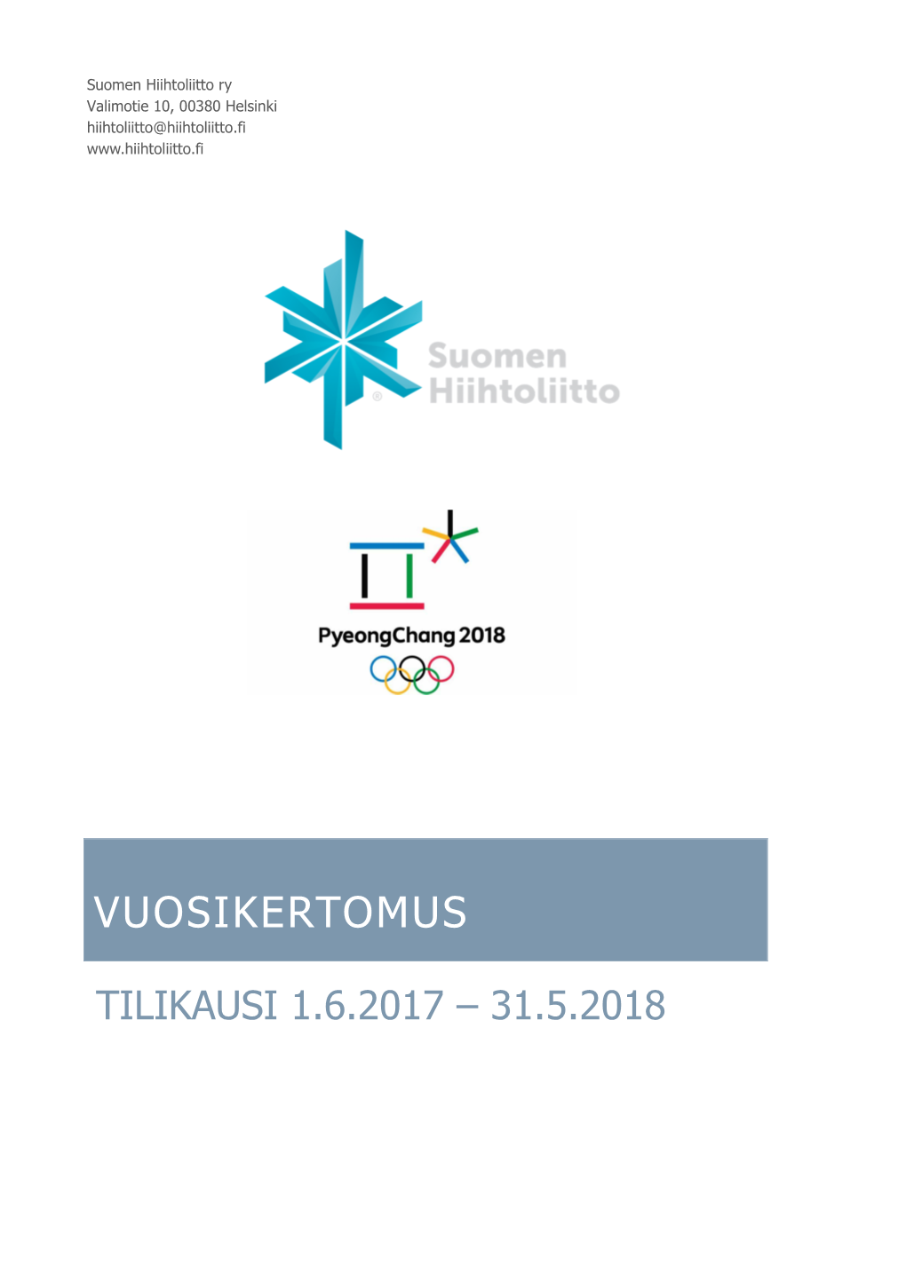 SHL Vuosikertomus 2017