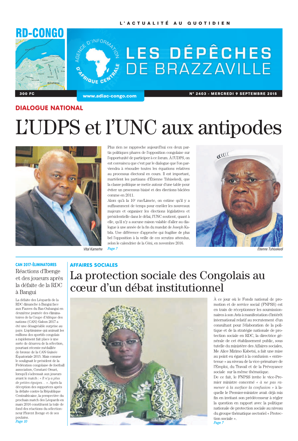 L'udps Et L'unc Aux Antipodes