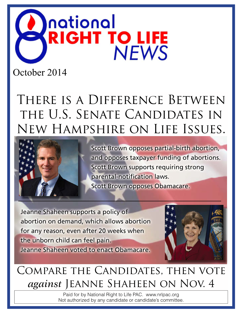 There Is a Difference Between the U.S. Senate Candidates in New Hampshire on Life Issues