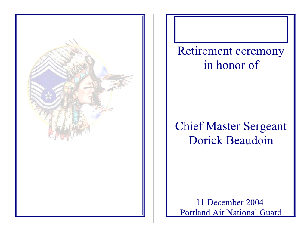 Chief Master Sergeants Are Individually to Be Regarded As People