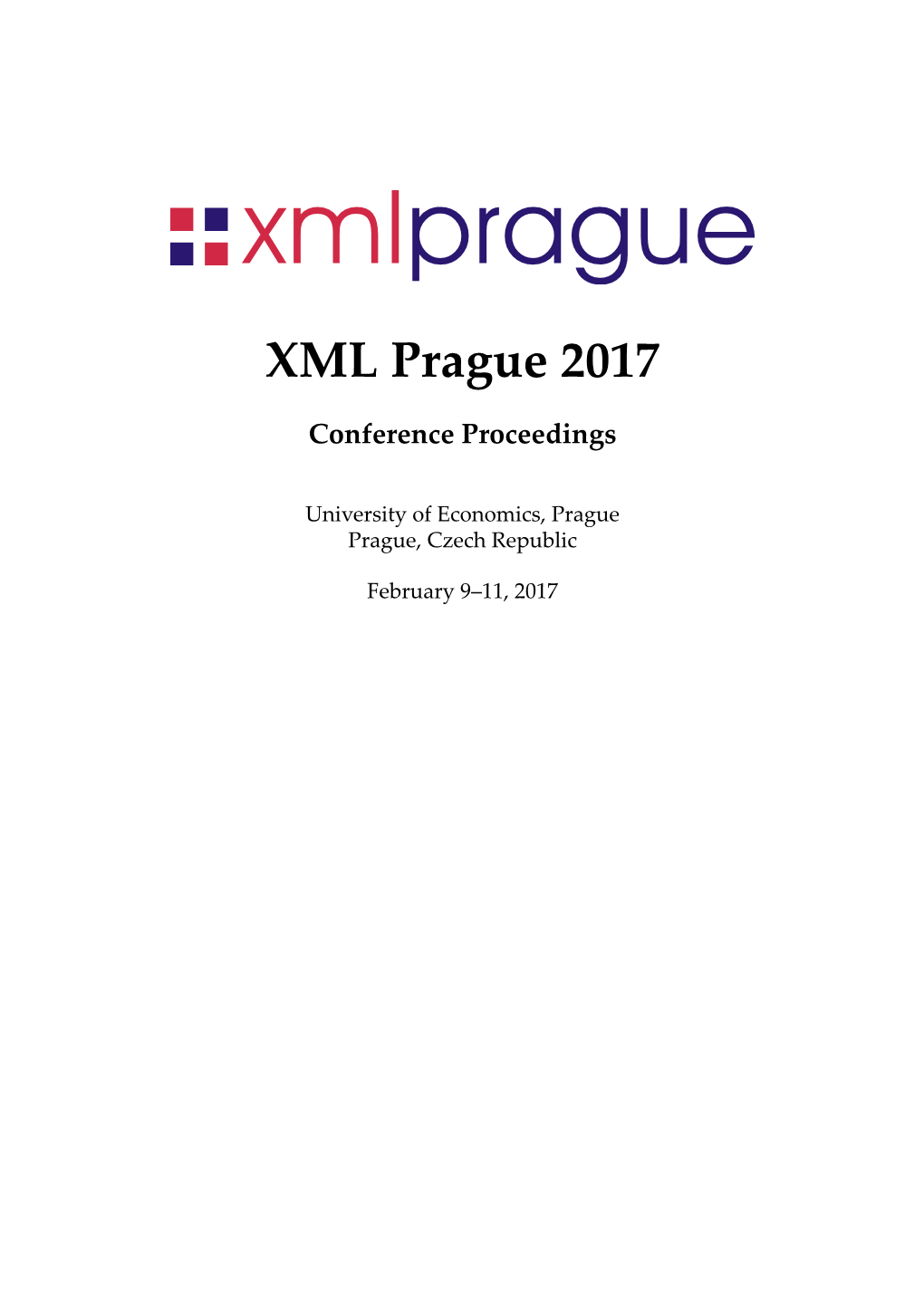 XML Prague 2017 Proceedings