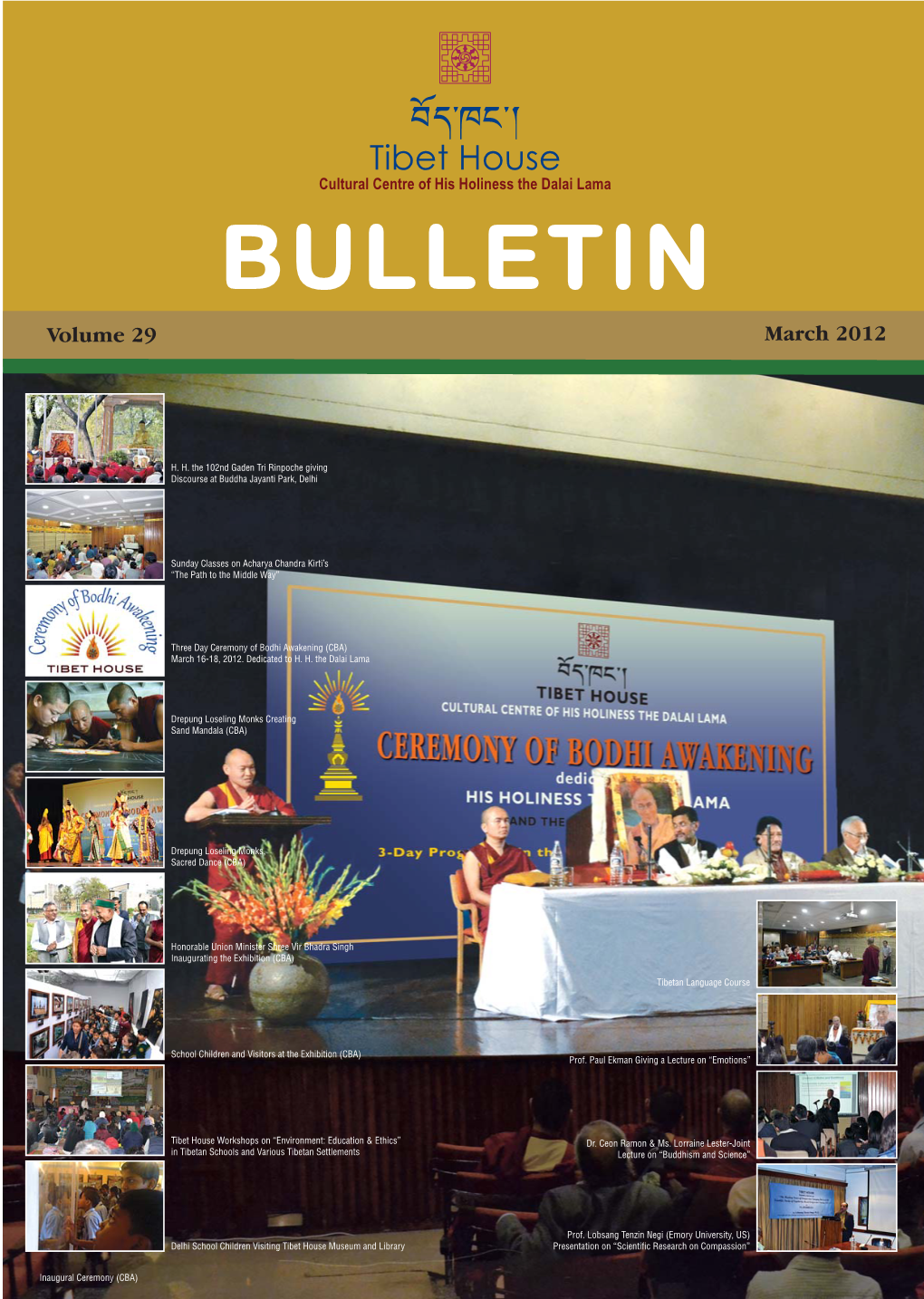 Tibet News Bulletin 12 (2-7-2012)