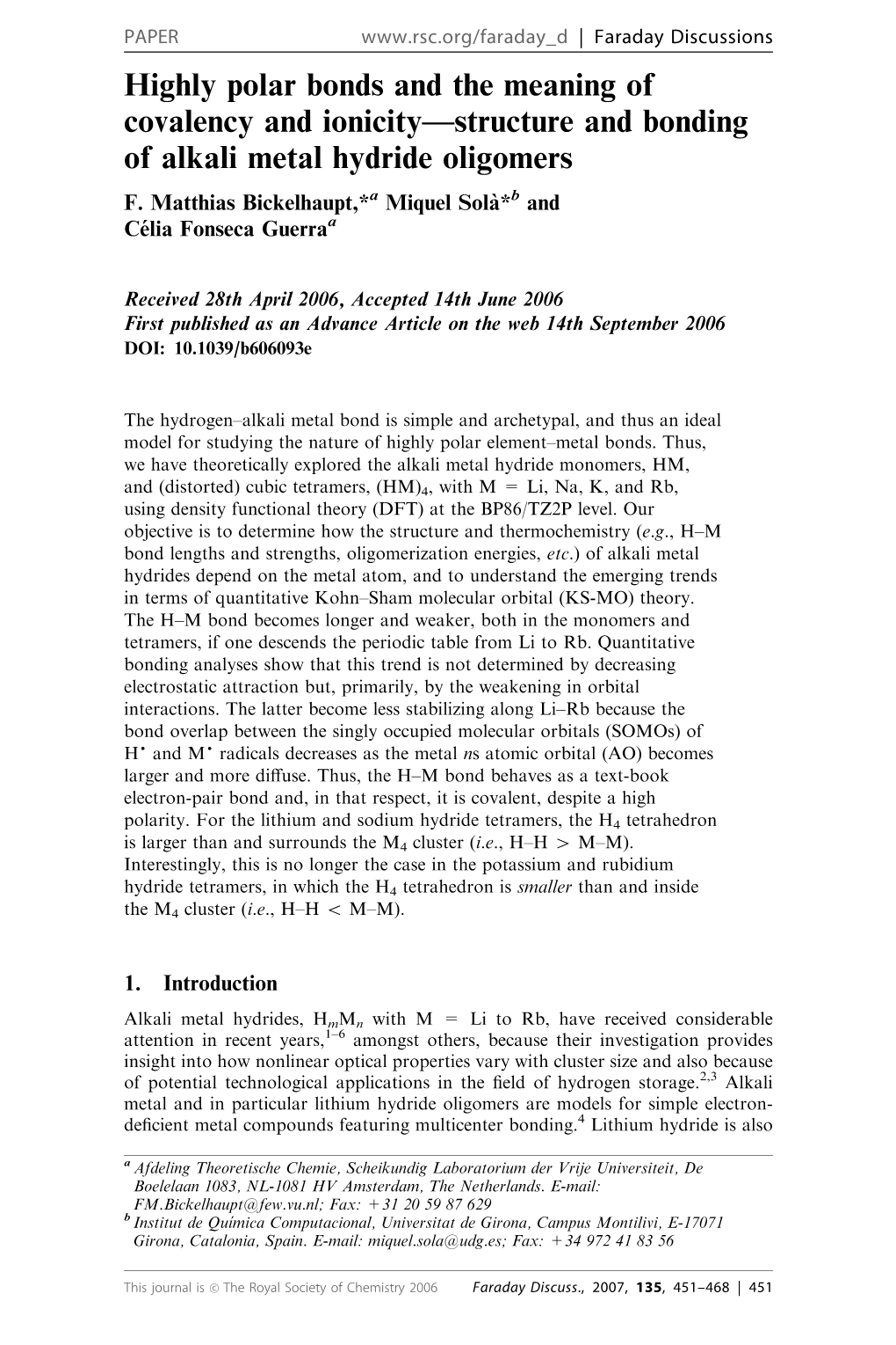 Highly Polar Bonds and the Meaning of Covalency and Ionicity—Structure and Bonding of Alkali Metal Hydride Oligomers F