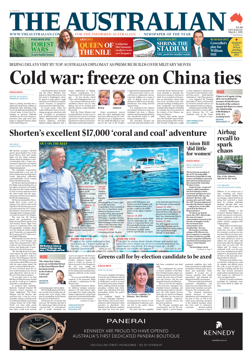 Coral and Coal’ Adventure Airbag Recall to JOE KELLY out on the REEF Union Bill SARAH ELKS Spark