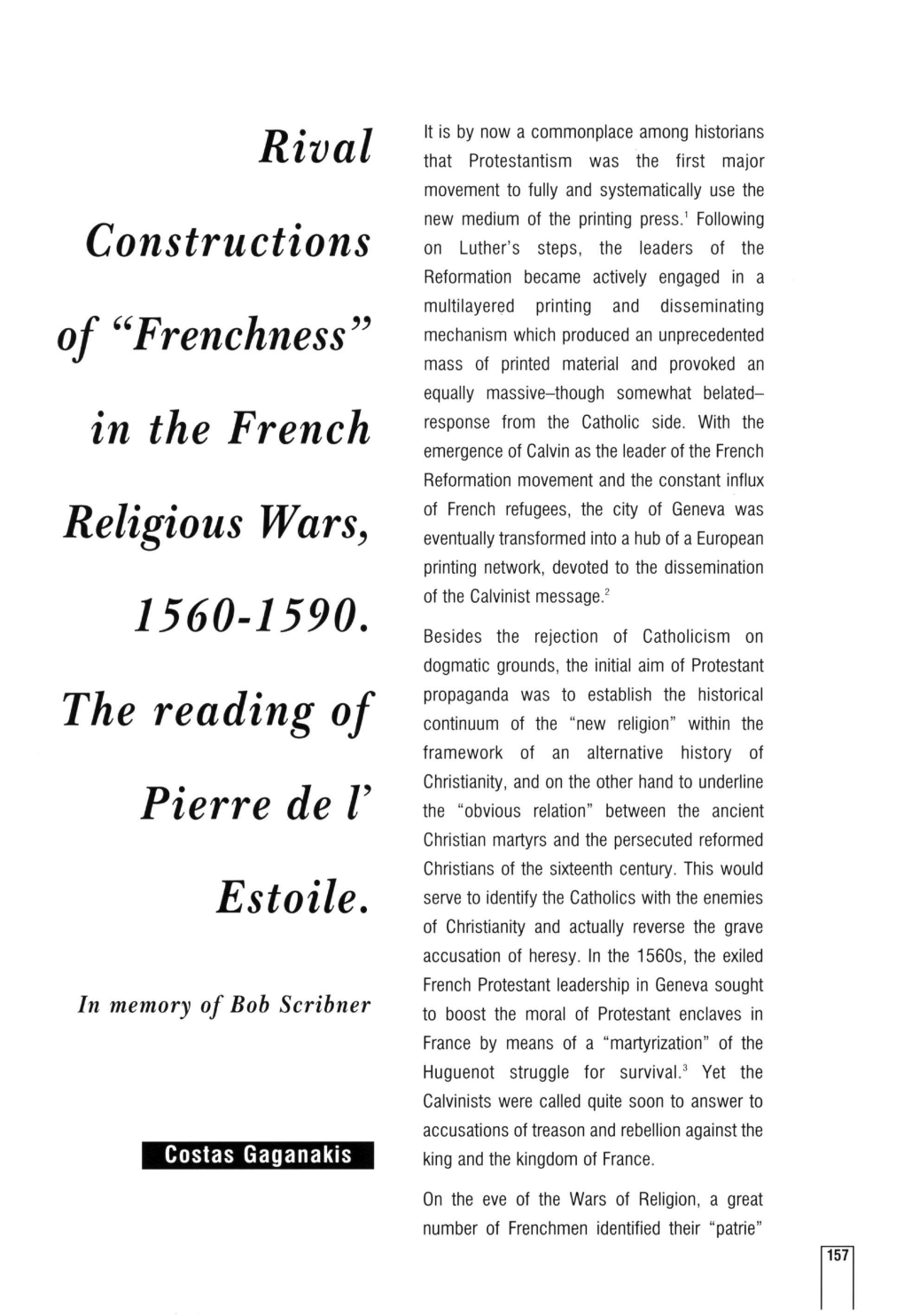 In the French Religious Wars, 1560-1590. the Reading of Pierre