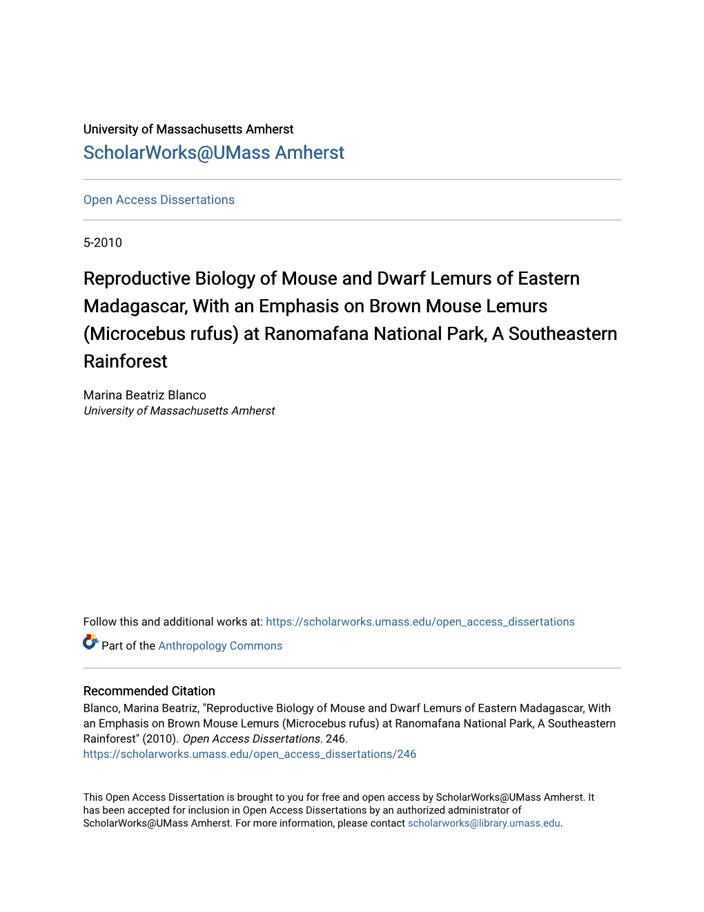 Reproductive Biology of Mouse And