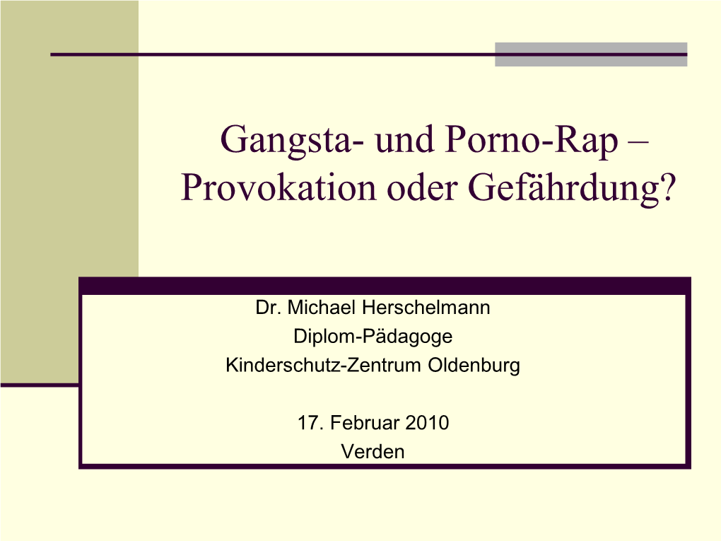 Gangsta-Und Porno-RAP