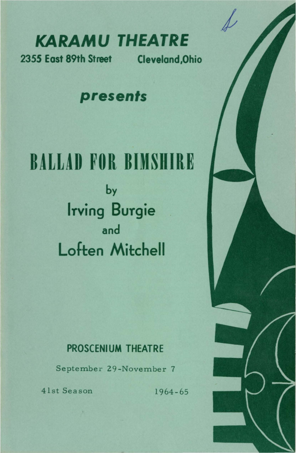 BALLAD for BIMSHIRE by Irving Burgie