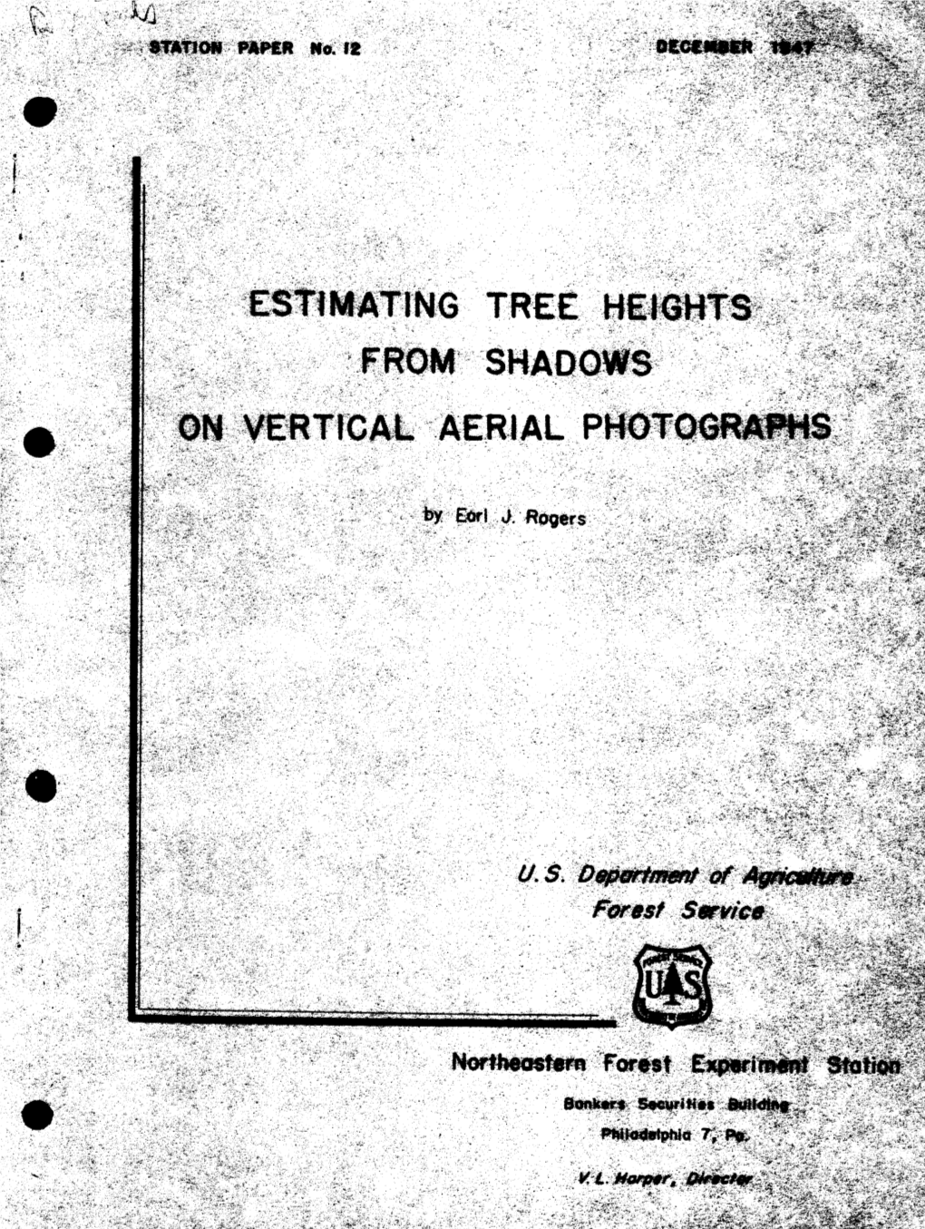 Estimating Tree Heights from Shadows on Vertical Aerial Photographs