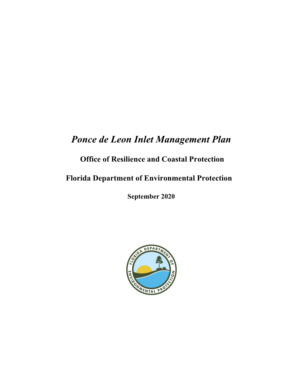 Ponce De Leon Inlet Management Plan 09-2020