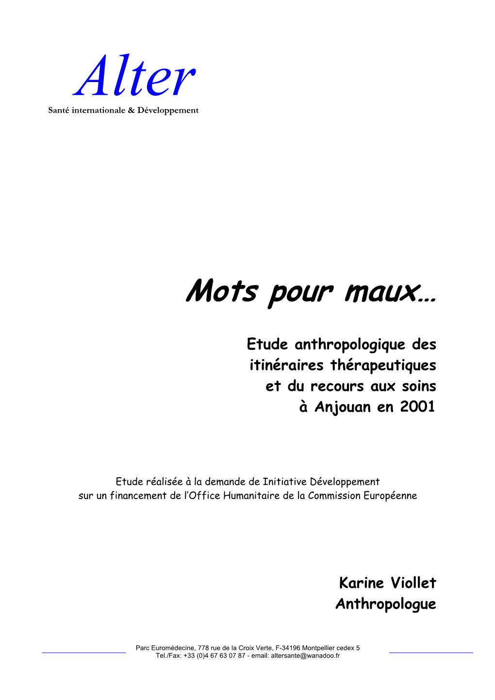 Anjouan En 2001