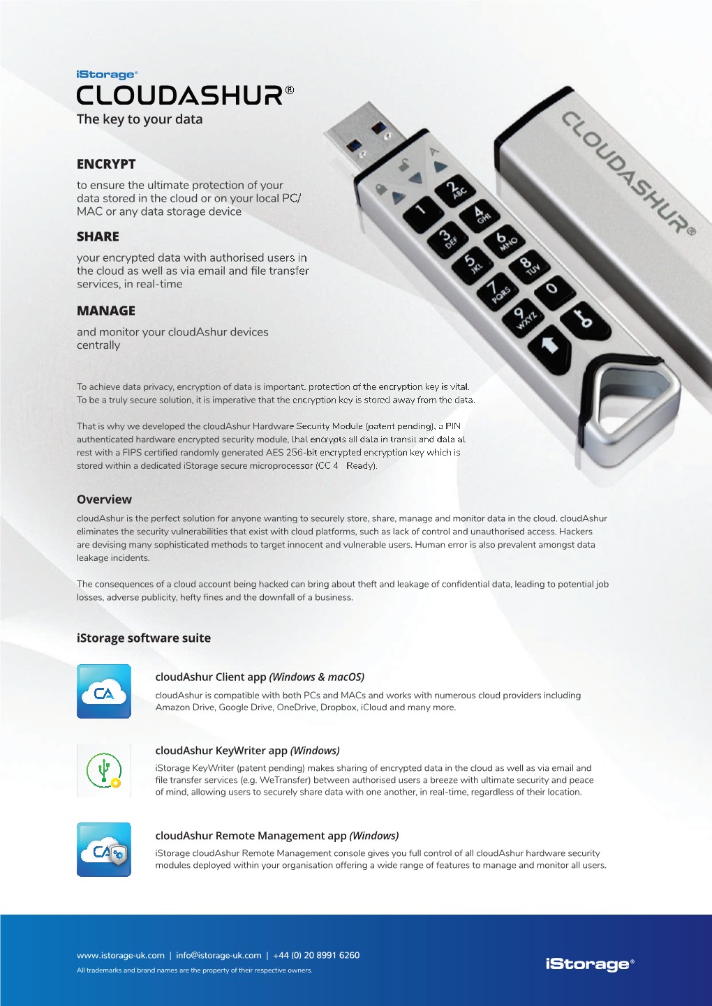 The Key to Your Data ENCRYPT SHARE MANAGE